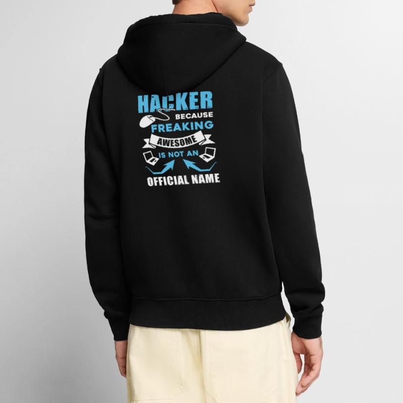 Hacker Super Hacker Unisex Premium Bio Zip Hoodie