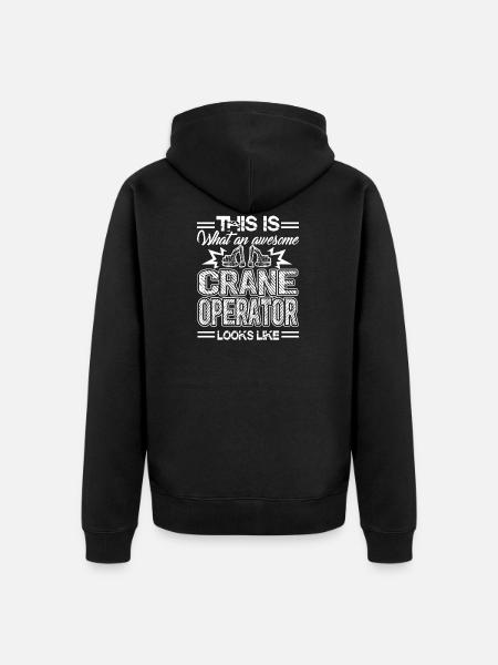 Kraanmachinist Geweldige kraanmachinist - Uniseks Premium bio ziphoodie - zwart