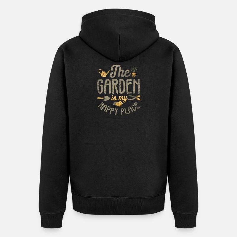 Garten Gärtner - Unisex Premium Bio Zip Hoodie - Schwarz