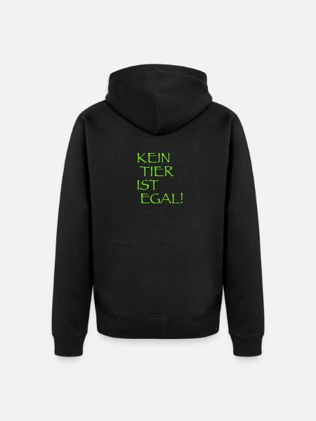 Tierschutz - Unisex Premium Bio Zip Hoodie - Schwarz