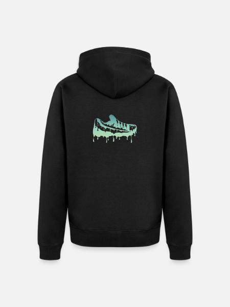 Bunte Schuhe - Unisex Premium Bio Zip Hoodie - Schwarz