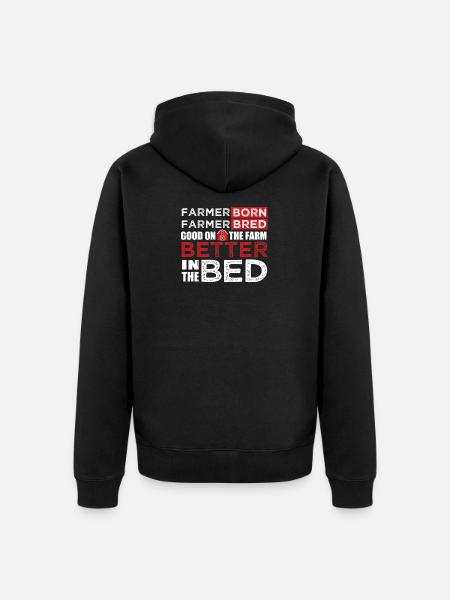 farmer - Unisex Premium Organic Zip Hoodie - black