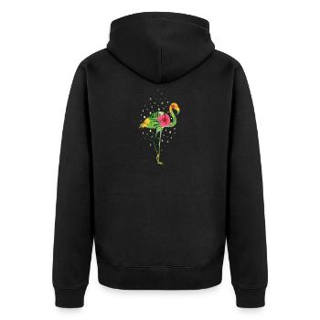 Flamingo - Veste à capuche bio Premium Unisexe - noir - Dos - Nico (187cm)
