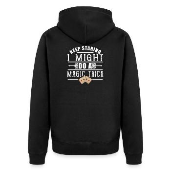 Spectateur magicien - Veste à capuche bio Premium Unisexe - noir - Dos - Nico (187cm)