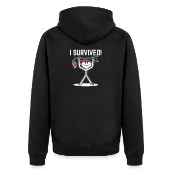 J'ai survécu au poison d'un survivant du cancer - Veste à capuche bio Premium Unisexe - noir - Dos - Nico (187cm)