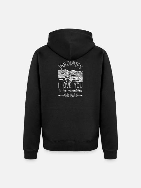 Dolomites Alps South Tyrol - Unisex Premium Organic Zip Hoodie - black