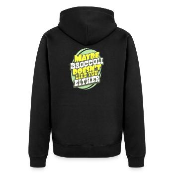 Le brocoli - Veste à capuche bio Premium Unisexe - noir - Dos - Nico (187cm)