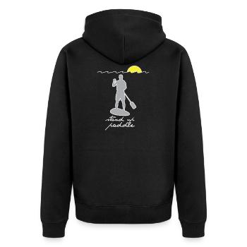 SUP - Stand Up Paddle - Veste à capuche bio Premium Unisexe - noir - Dos - Nico (187cm)