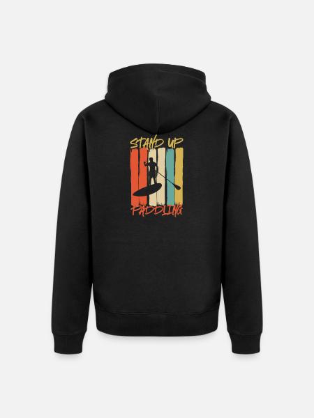 SUP - Stand up paddling - Unisex Premium Organic Zip Hoodie - black
