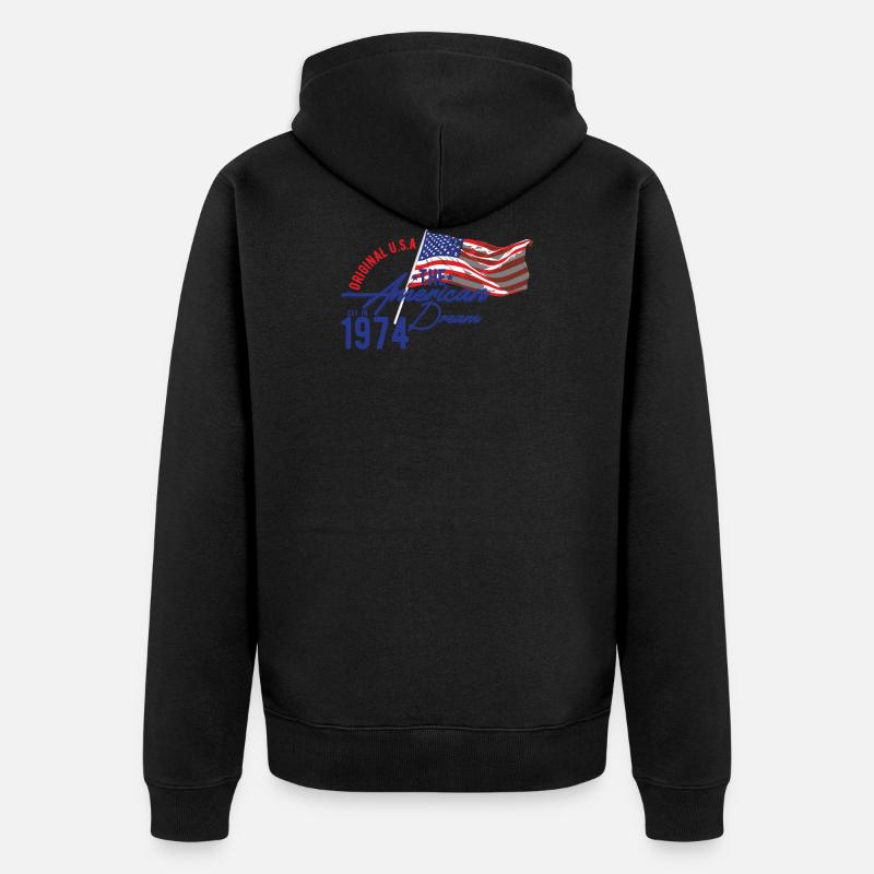 États-Unis - American Dream - Veste à capuche bio Premium Unisexe - noir