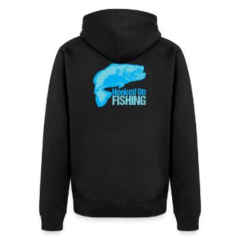 Pêche - Accro à la pêche - Veste à capuche bio Premium Unisexe - noir - Dos - Nico (187cm)