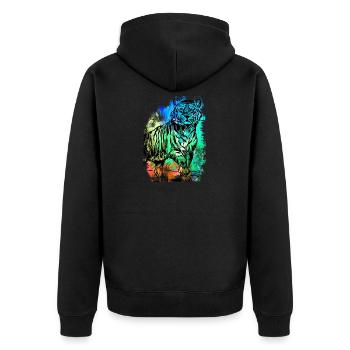Tiger - Veste à capuche bio Premium Unisexe - noir - Dos - Nico (187cm)