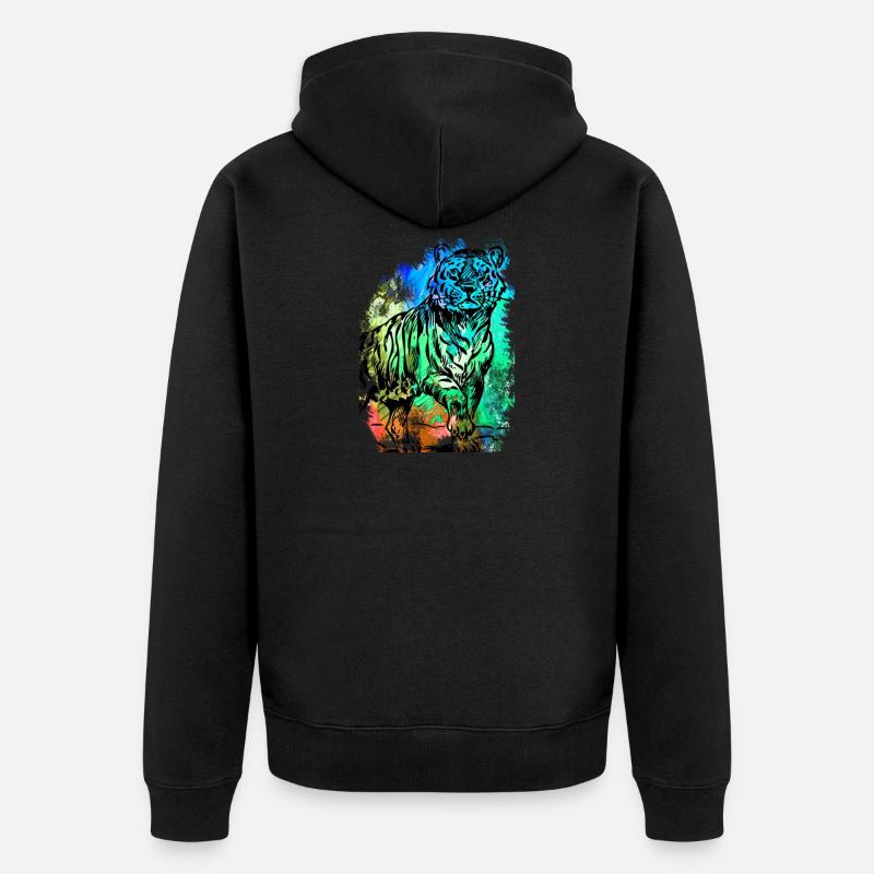 Tiger - Veste à capuche bio Premium Unisexe - noir