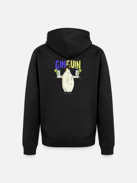 Ginguin - Unisex Premium Organic Zip Hoodie - black