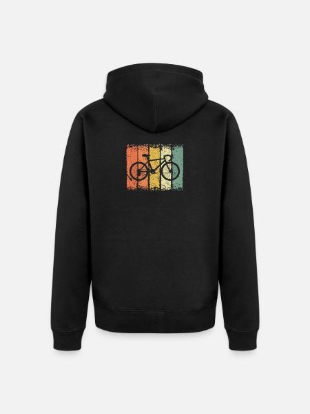 bicycle - Unisex Premium Organic Zip Hoodie - black