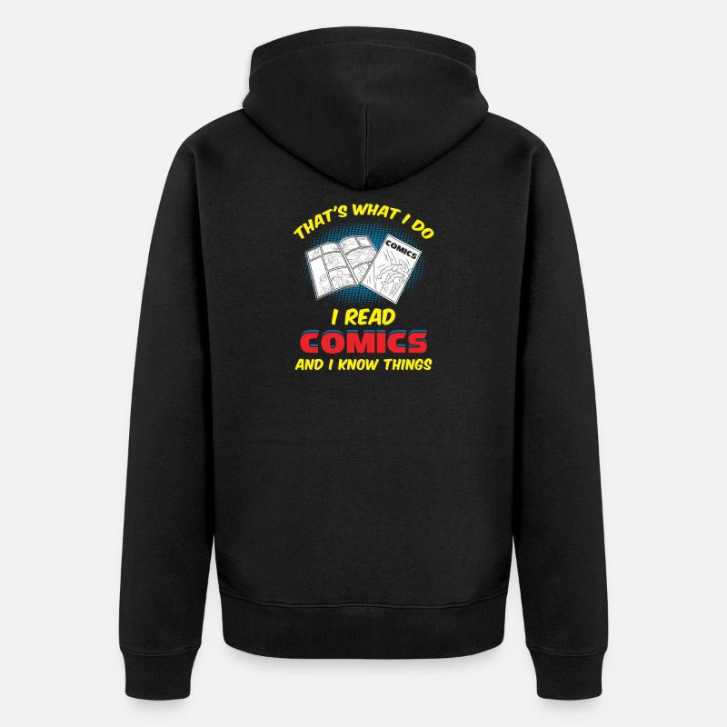 comics Comicstyle Geschenke - Unisex Premium Bio Zip Hoodie - Schwarz