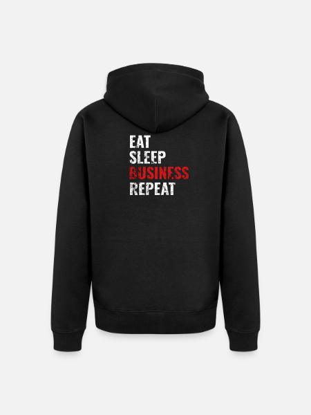 Business - Unisex Premium Organic Zip Hoodie - black