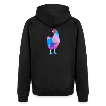 Poulet - Veste à capuche bio Premium Unisexe - noir - Dos - Nico (187cm)