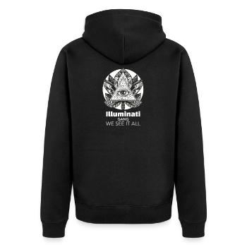 ILLUMINATI GANG - Veste à capuche bio Premium Unisexe - noir - Dos - Nico (187cm)