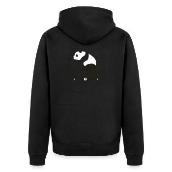Ours panda drôle sur un vélo vélo - Veste à capuche bio Premium Unisexe - noir - Dos - Nico (187cm)