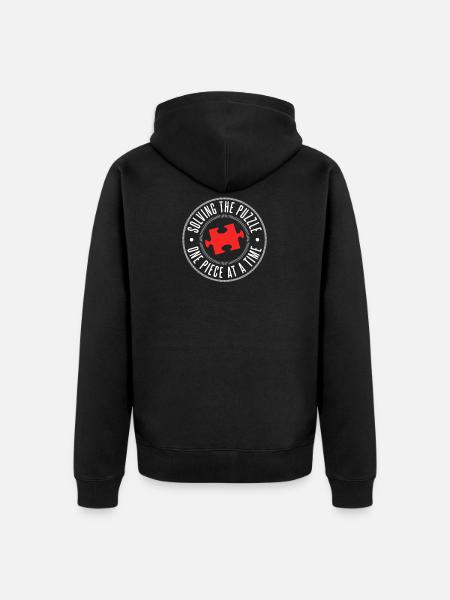 Puzzle Puzzleteil - Unisex Premium Bio Zip Hoodie - Schwarz