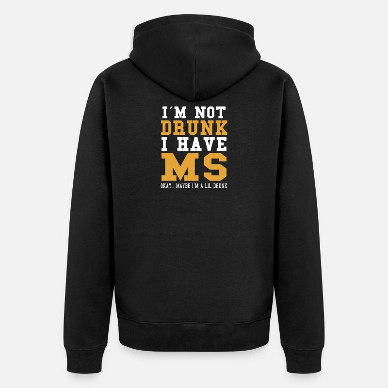 Multiple sclerosis - Unisex Premium Organic Zip Hoodie - black
