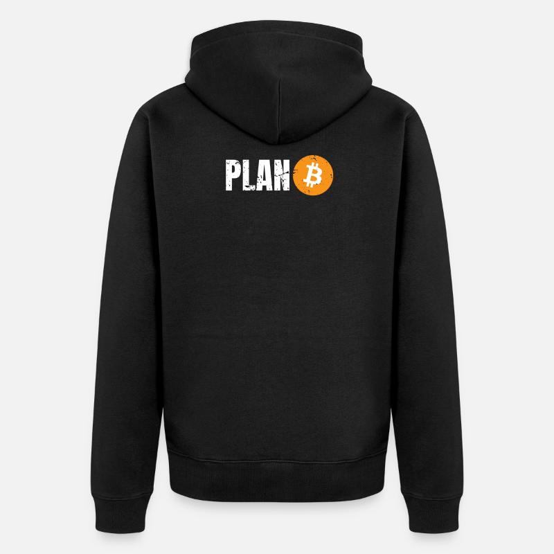 Plan B Bitcoin - Unisex Premium Bio Zip Hoodie - Schwarz