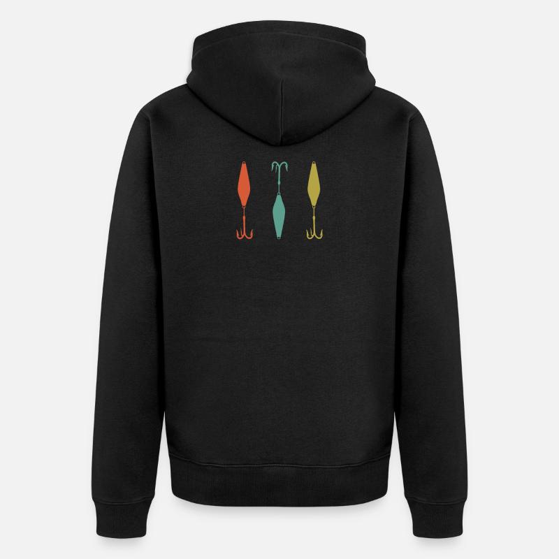 Hameçon Pilker - Veste à capuche bio Premium Unisexe - noir