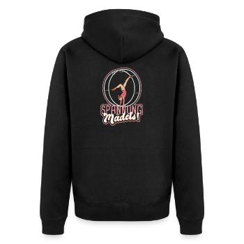 Rhönradturnen Mädchen Rhönradturnerin Rhönrad - Unisex Premium Bio Zip Hoodie - Schwarz - Hinten - Nico (187cm)
