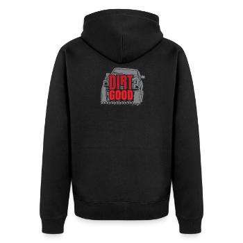 Funny Off Road Racing Tshirt 4x4 Offroad Gift Mud - Unisex Premium Organic Zip Hoodie - black - Back - Nico (187cm)