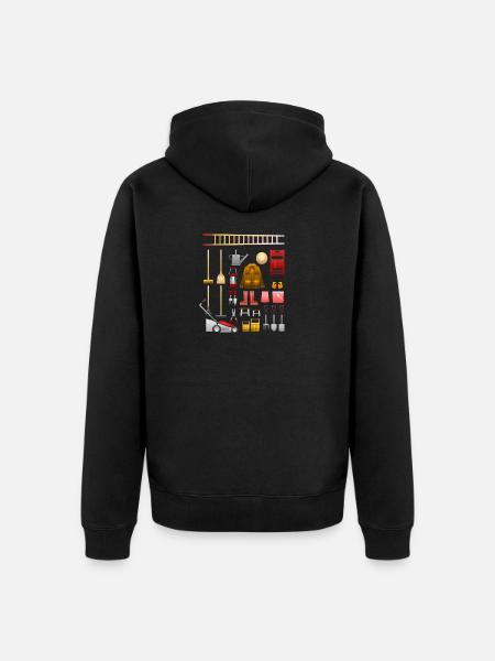 Garden gardening tool - Unisex Premium Organic Zip Hoodie - black