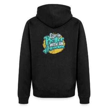 Aquarium - Veste à capuche bio Premium Unisexe - noir - Dos - Nico (187cm)