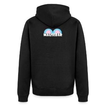 Kosename Mausebär Geschenkidee - Unisex Premium Bio Zip Hoodie - Schwarz - Hinten - Nico (187cm)