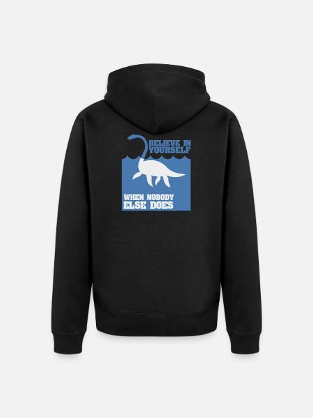 Lochness Nessie Scotland - Unisex Premium Organic Zip Hoodie - black