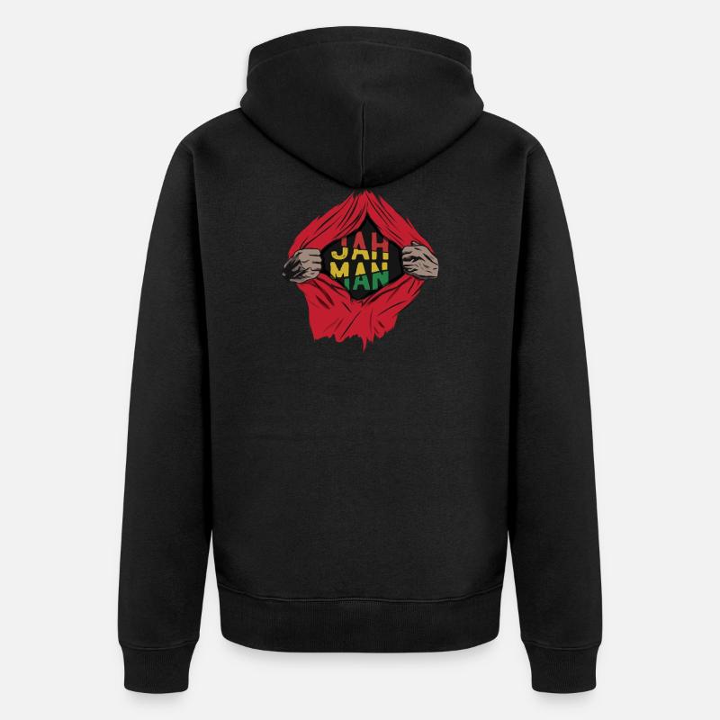 Reggae Dread Rasta Jamaïque - Veste à capuche bio Premium Unisexe - noir