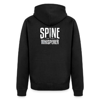 Chiropractor Occupation Spine Adjustment Funny - Unisex Premium Organic Zip Hoodie - black - Back - Nico (187cm)
