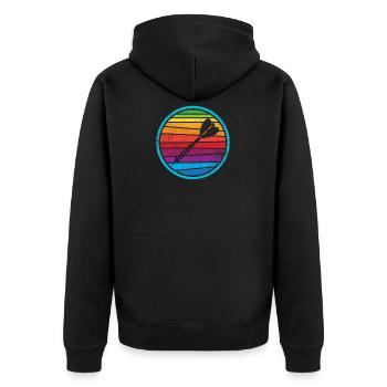 Jeu de fléchettes coloré jeu Hobby Club Nouveau - Veste à capuche bio Premium Unisexe - noir - Dos - Nico (187cm)