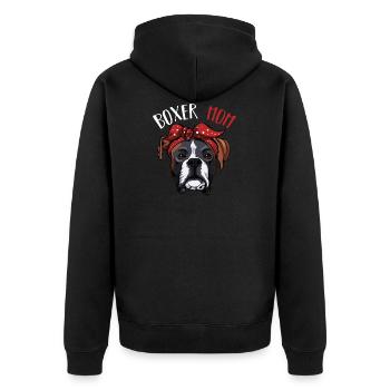 Boxer Mom Dogs Mama Dog Dog Doggy Gift - Veste à capuche bio Premium Unisexe - noir - Dos - Nico (187cm)