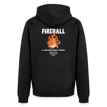 Rollenspiel Meme Zauberer Magier Klasse Lustig RPG - Unisex Premium Bio Zip Hoodie - Schwarz - Hinten - Nico (187cm)