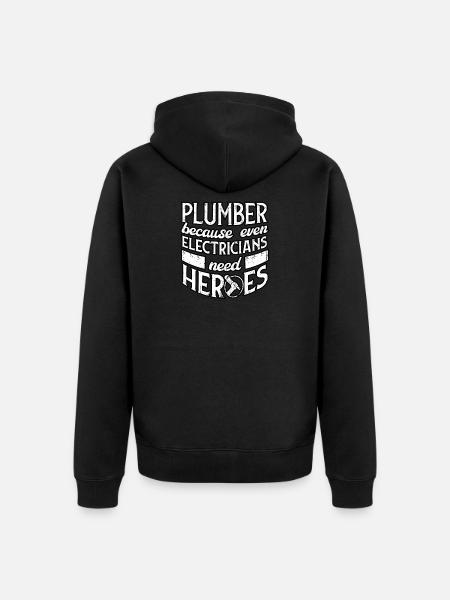 Plumber installer - Unisex Premium Organic Zip Hoodie - black