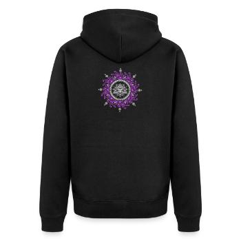 Third Eye - Unisex Premium Organic Zip Hoodie - black - Back - Nico (187cm)