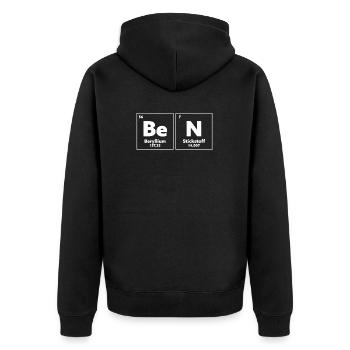Ben chimie cadeau pour les étudiants chimistes bio - Veste à capuche bio Premium Unisexe - noir - Dos - Nico (187cm)