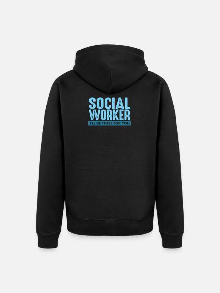 Social worker - Unisex Premium Organic Zip Hoodie - black