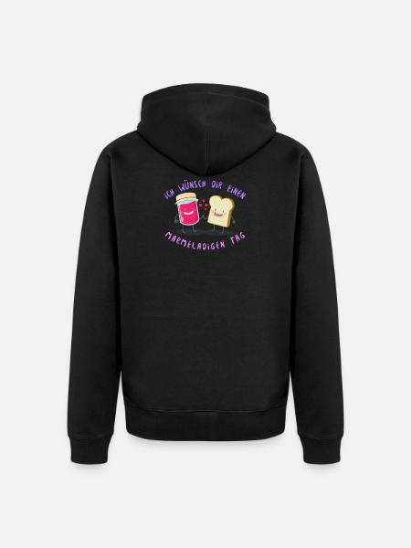 Marmelade Marmeladig - Unisex Premium Bio Zip Hoodie - Schwarz
