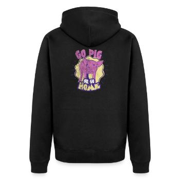 porc - Veste à capuche bio Premium Unisexe - noir - Dos - Nico (187cm)