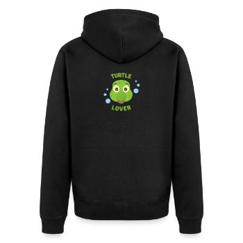 Tortue Tortues Turtle Lover Turtles - Veste à capuche bio Premium Unisexe - noir - Dos - Nico (187cm)