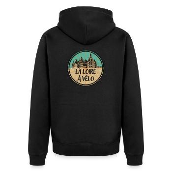 Piste cyclable de la Loire - France - Veste à capuche bio Premium Unisexe - noir - Dos - Nico (187cm)