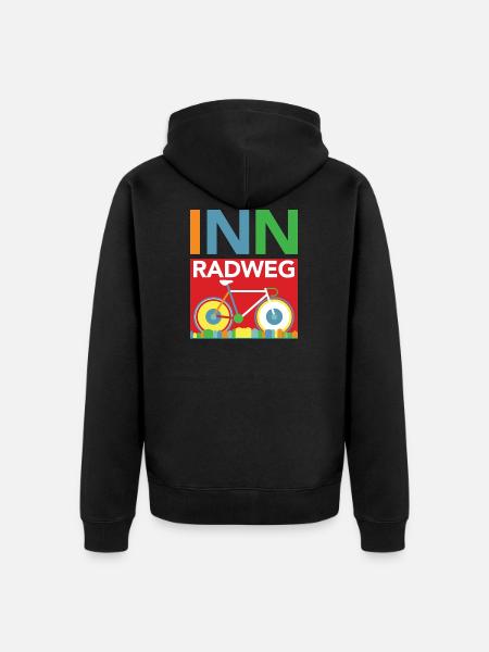 Inn-Radweg - Unisex Premium Bio Zip Hoodie - Schwarz