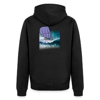 Cocaine Coke Coca Line Blow Drug Sniff Snort Gift - Unisex Premium Organic Zip Hoodie - black - Back - Nico (187cm)