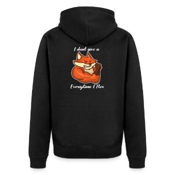 Fuchs - Gym - Workout - Pumps - Unisex Premium Organic Zip Hoodie - black - Back - Nico (187cm)
